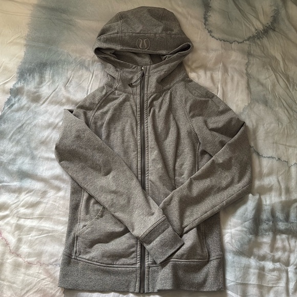 Lululemon Scuba Full Zip French Terry Heathered Grey 6 - Picture 2 of 2